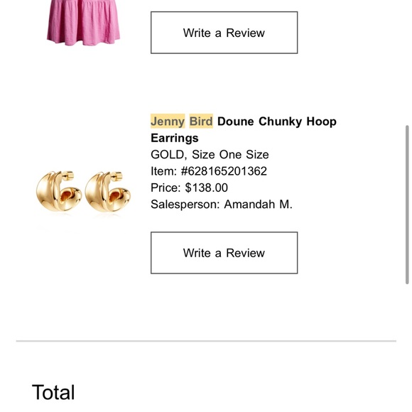 Jenny Bird gold Doune chunky earrings - Picture 6 of 6